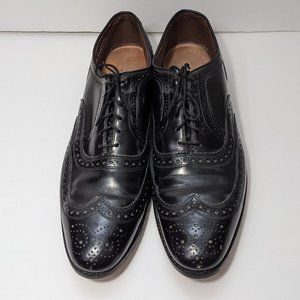 ALLEN EDMONDS McAllister Wingtip Mens 11.5 AA Black Oxford Leather Dress Shoe